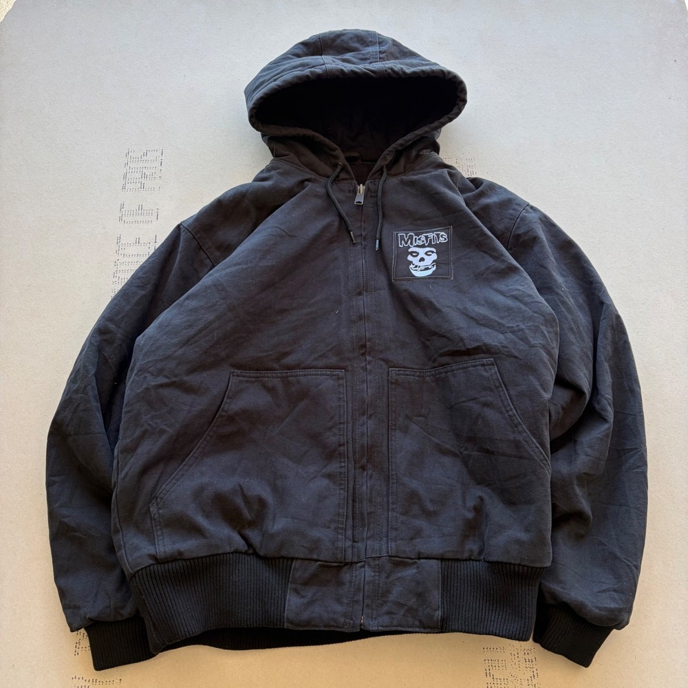 Vintage 90s Misfits TOur Canvas Hooded Jacket - Picture 2 of 4